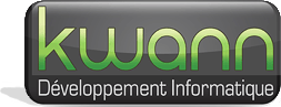 Logo de Kwann: creation de site internet, logo, print, base de donnees et formation